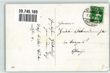 Neujahr Kirchenuhr Mondschein Schornsteinfeger 1912