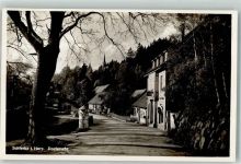 38879 O3706 Schierke am Brocken 1933 Foto AK Dorfstrasse Litfaßsäule