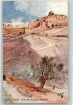 Jerusalem Lithographie Tuck´s OiletteThe Wall