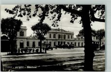 15011 Acqui Terme Foto AK Bahnhof Omnibus
