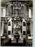 36129 W6412 Gersfeld Rhön Foto AK Ev. Kirche Kirchenorgel