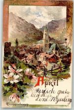 April Monatsgrüße Verlag M. Seeger Guggenberger, T. 1905 Künstlerkarte