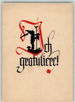 Gratulation Scherenschnitt Zwerg
