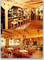 48249 W4408 Dülmen Foto AK Hotel Große Teichsmühle Gastraum Bar Holz