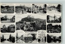 95326 W8650 Kulmbach - Bergschlösschen Marktplatz Obere Stadt Stadtpark Stadtmauer Volksschule Portal Plassenburg Spitalgasse Bahnhofstrasse Kgl. Präparanden Schule Mehrfachabbildungen