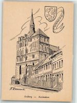 Kolberg Kolobrzeg KEINE AK sign. Kronmarck Mariendom Informationskarte