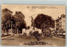 Antwerpen Anvers 1929 - Denkmal Baron Dhanis Straßenbahn Avenue d´Amerique