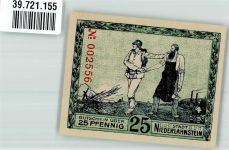 56112 W5427 Niederlahnstein 1917 Notgeldschein 25 Pfennig