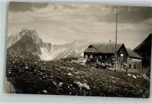 6414 Obermieming Foto AK Berghütte Ort handschriftlich Mieminghütte