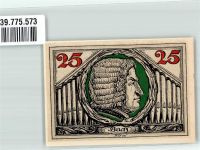 99310 O5210 Arnstadt 1921 Notgeldschein 25 Pfennig A Bach