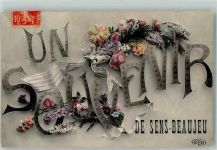 18300 Sens-Beaujeu 1907 - Blumen Gruß aus