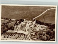W8783 Saaleck Reichswinterhilfe-Lotterie Bild 164 Fliegeraufnahme von Burg Saaleck Das schöne Deutschland WHW Deutschlandserie 1934