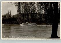 53424 W5480 Remagen Foto AK Apollinariskirche Raddampfer