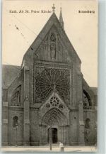 67000 Strasbourg Straßburg Foto AK Kath. Kirche St. Peter