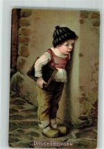 Drückeberger Kind Schultafel A.R. u. C.i.B. 247 Kaulbach, H. von Künstlerkarte