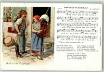 Klöppelstuhl Pfeife Kunstverlag Wilhelm Vogel 16 Erzgebirge Liederkarte