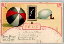 E.B. u. C.i.B. 9092 Lithographie Rätsel 1900 Gebrauchsspuren