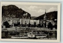 01814 O8320 Bad Schandau 1954 Foto AK Raddampfer Schmilka