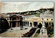 16100 Genova 1907 Gebrauchsspuren Denkmal Bahnhof Stazione Principe