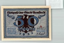 99310 O5210 Arnstadt 1921 Notgeldschein 50 Pfennig A 047672