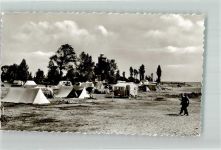 23730 W2430 Neustadt in Holstein Foto AK Campingplatz mit Leuchtturm