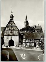 61440 W6370 Oberursel Taunus Foto AK Altes Rathaus Kath. Kirche
