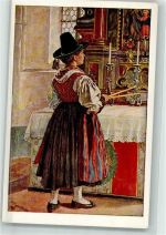 6060 Hall in Tirol Künstlerkarte Tracht