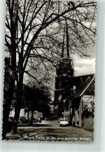 47441 W4130 Moers Foto AK Ev. Kirche LKW Auto