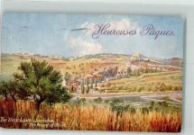 Jerusalem 1918 Lithographie / Künstlerkarte Ölberg Tuck und Sons Nr. 7786