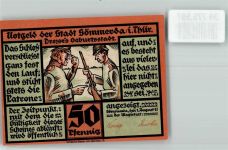 99610 O5230 Sömmerda 1921 Notgeldschein 50 Pfennig Dreyse`s Geburtsstadt