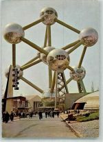 Brüssel Bruxelles Foto AK Denkmal Atomium
