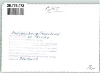 59909 W5780 Andreasberg , Sauerl FOTO KEINE AK Foto Original aus Archiv eines Ansichtskartenverlags Ev. Kirche Ort handschriftlich