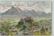 Salzburg Untersberg Compton, E. H. Künstlerkarte