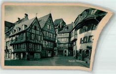 Colmar Kolmar Fachwerkhäuser in der Altstadt Verlag Hoffmann, Heinrich Ko.02 Stadt mit Hakenkreuz Foto AK