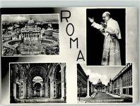 Vatikanstadt Papst Pius XII Piazza St. Pietro Straße Della Conciliazione Papst Foto AK
