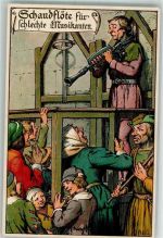 W8500 Nürnberg Strafe Schandflöte Mittelalter ca. 6. -15. Jahrhundert, unsortiert Lithographie / Künstlerkarte