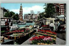 1001 Amsterdam Foto AK Marktszene