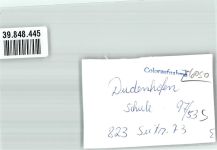 63110 W6054 Dudenhofen , Kr Offenbach am Main FOTO KEINE AK Freiherr vo Stein Schule Ort handschriftlich Foto Original aus Archiv eines Ansichtskartenverlags