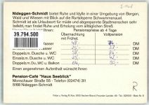 52385 W5168 Schmidt , Eifel KEINE AK Pension Cafe Haus Seeblick Informationskarte