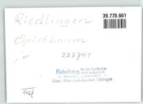 88499 W7940 Riedlingen , Württ FOTO KEINE AK Weihnachtsbaum Winter