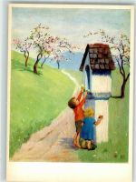 Ostern Bildstock Kinder Verlag Josef Müller Nr. 5789 Schönermark Künstlerkarte