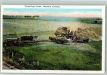 Threshing Scene, Western Canada Landwirtschaft Maschine