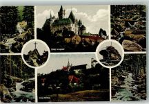 38855 O3700 Wernigerode Foto AK Schloss Gipfelkreuz Ilsestein