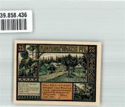 98714 O6316 Stützerbach 1921 Notgeldschein 25 Pfg. Goethehäuschen