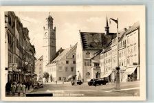 88212 W7980 Ravensburg , Württ - Rathaus u. Blaserturm Oldtimer