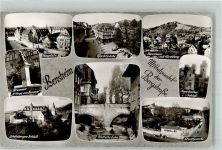 64625 W6140 Bensheim Foto AK Hauptstraße Schönberger Schloss Marktplatz Auerbacher Schloss Stadtpark Mittelbrücke