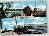 23552 W2401 Schlutup - Kirche St. Andreas Trave Bootshafen Grenze
