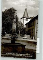 64739 W6128 Höchst i Odw Foto AK Ev. Klosterkirche mit Brunnen und Kriegerdenkmal