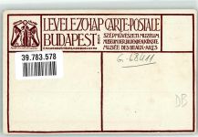 Budapest sign. Leibl W. Portait des Malers Paul Szinyei Merse Museum der Bildenden Künste Künstler Künstlerkarte