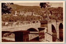 W6900 Heidelberg , Neckar Reichswinterhilfe-Lotterie Bild 61 Brücke und Schloss Das schöne Deutschland Fotograf Rieger WHW Deutschlandserie 1934 Foto AK
